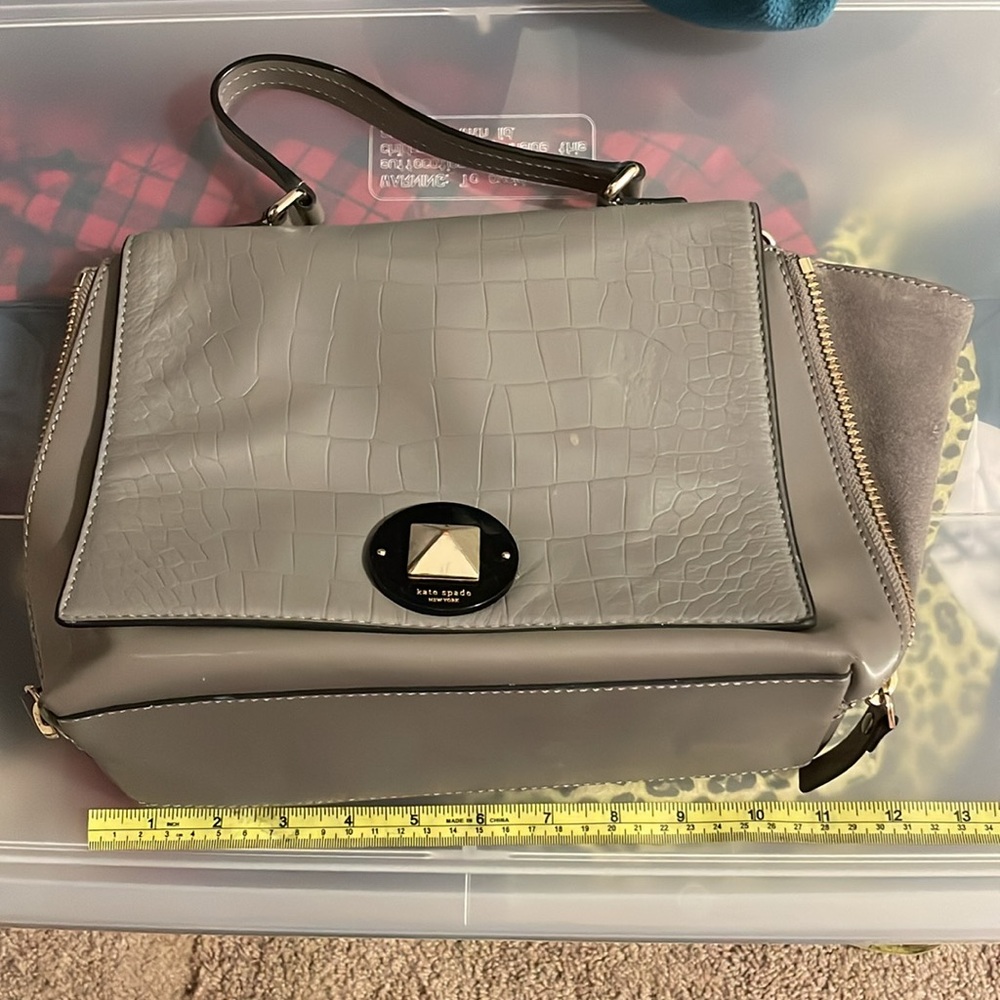 Gray Kate Spade Purse - Picture 6 of 7